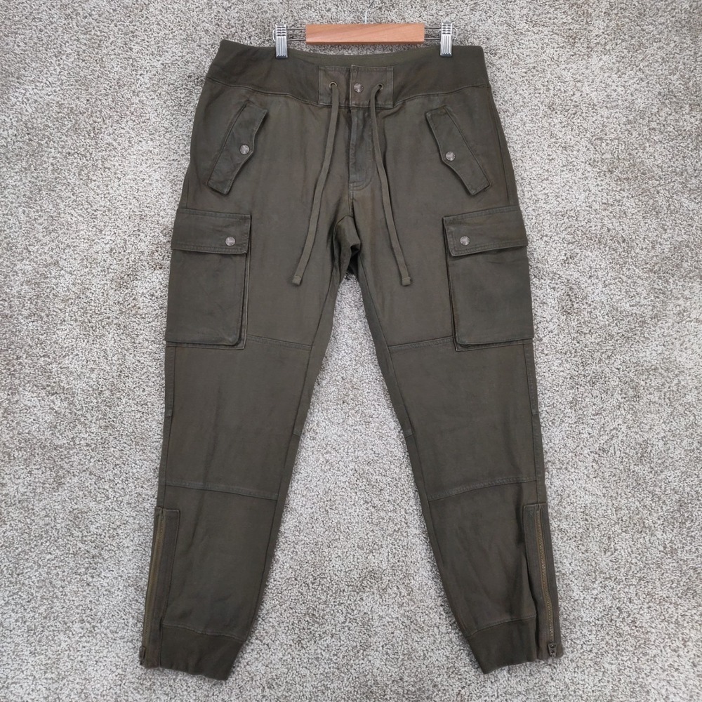 Polo Ralph Lauren Military Cargo Jogger Pants Mens Medium Vintage Oil Cloth
